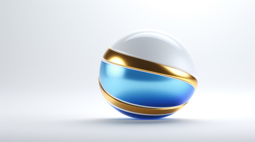 Abstract blue gold and white sphere on white background minimalistic clean soft focus 00272 01.jpg