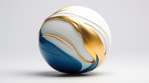 Abstract blue gold and white sphere on white background minimalistic clean soft focus 00272 02.jpg