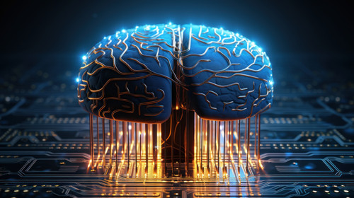 A brain merged with a computer microchip Advanced neurotechnologies and braincomputer connections 00.jpg