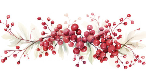 Christmas with berries watercolor postcard 00159 03.jpg