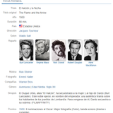 El halcón y la flecha ficha