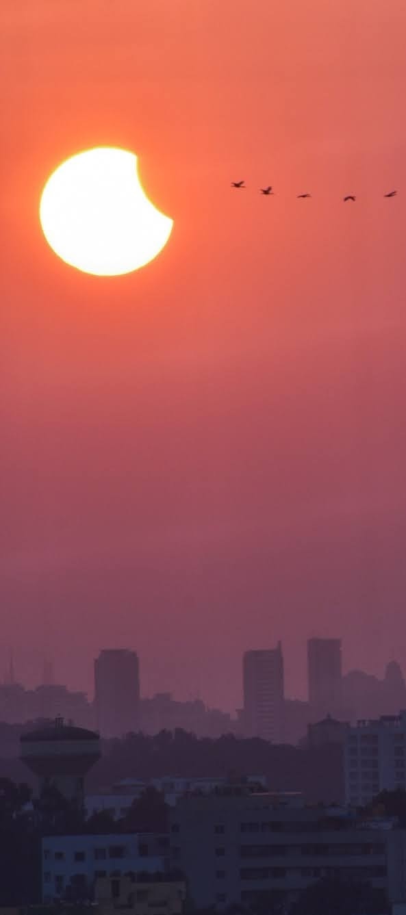 Solar Eclipse, Karnataka, India