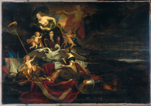 Bisschop, Cornelis Аллегория на поездку в Чатем (1667) с портретом Cornelis de Witt, 1668, 104 cm х 