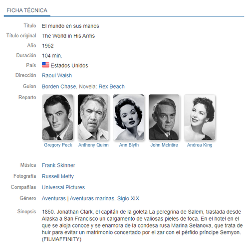 El mundo en sus manos ficha