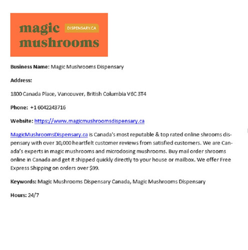 Magic Mushrooms Dispensary