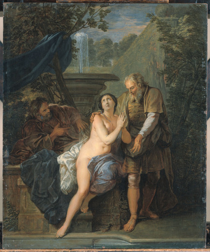Bertin, Nicolas Сусанна и старцы, 1710, 39 cm x 33 cm, Дерево, масло