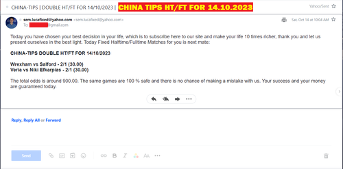 CHINA-TIPS.COM | DOUBLE HALFTIME/FULLTIME SURE FIXED MATCHES