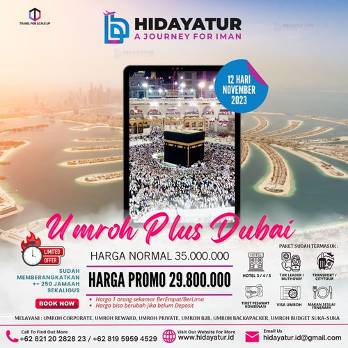 UMROH PLUS DUBAI BY HIDAYATUR