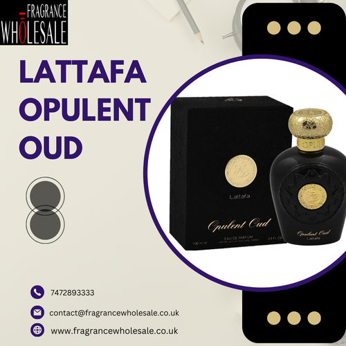 Discover the luxurious scent of Lattafa Opulent Oud at wholesale prices. Elevate your fragrance collection with our high-quality products.
Visit:-https://fragrancewholesale.co.uk/products/opulent-oud-unisex-eau-de-parfum-100ml