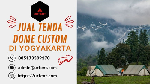 Dalam gambar ini, Anda dapat melihat Tenda Dome Custom kami yang mempesona, ditempatkan di lokasi camping yang asri di Yogyakarta. Tenda ini didesain sesuai keinginan Anda, dengan beragam pilihan warna, ukuran, dan aksesori untuk menciptakan pengalaman camping yang sempurna.

Tenda dome kami dirancang tahan air, tahan angin, dan mudah dipasang. Dengan bahan berkualitas tinggi, tenda ini akan melindungi Anda dari cuaca ekstrem sekaligus memberikan kenyamanan. Nikmati malam yang indah di bawah bintang-bintang, sambil merasakan kenyamanan tenda yang dirancang khusus untuk Anda.

? Hubungi kami sekarang untuk pemesanan dan informasi lebih lanjut!
? Email: admin@urtent.com
? WhatsApp: 085173309170

Jadikan petualangan Anda di Yogyakarta lebih istimewa dengan tenda dome custom dari kami. Tunggu apa lagi? Segera hubungi kami untuk memesan tenda impian Anda! ?