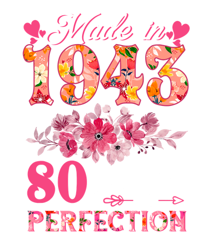 Made In 1942 Floral 80 Year Old 80th Birthday Gifts Women T Shirt.png