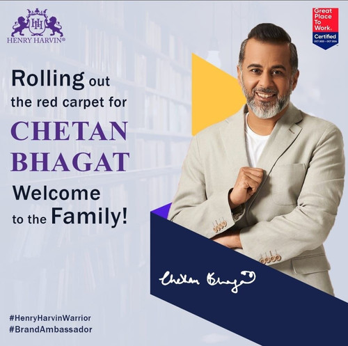 Chetan Bhagat is The Brand Ambassador of Henry Harvin.jpg