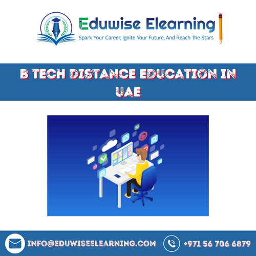 Accelerate your engineering career with flexible and accessible B.Tech distance education in UAE. Gain practical skills and theoretical knowledge to thrive in the rapidly evolving tech industry. Customize your learning journey to suit your schedule and learning pace. Prepare yourself for exciting opportunities and industry challenges while earning a respected qualification remotely. For more information follow the link:-https://www.eduwiseelearning.com/all-course/b-tech.php