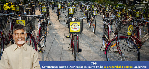 TDP Government's Bicycle Distribution Initiative Under N Chandrababu Naidu’s Leadership