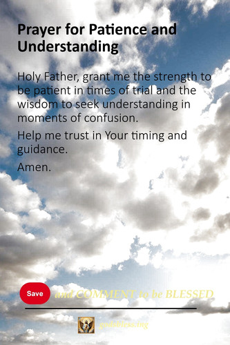 Prayer for Patience and Understanding