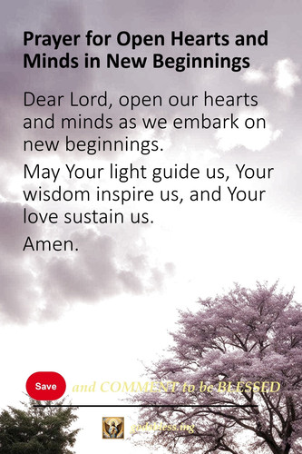 Prayer for Open Hearts and Minds in New Beginnings