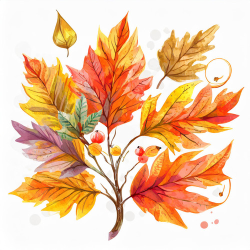 Firefly herbstlaub, weißer hintergrund 49395.jpg