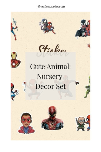 Cute Animal Nursery Decor Set 8796326