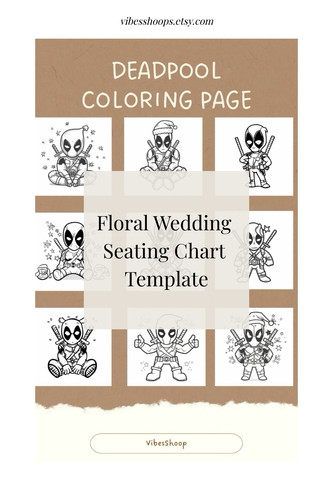 Floral Wedding Seating Chart Template 8197066