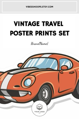 Vintage Travel Poster Prints Set 1999744