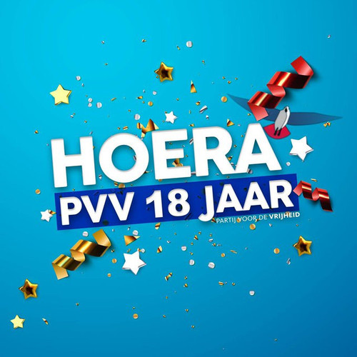 Hoera PVV 18 jaar!