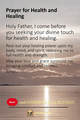 Prayer for Health and Healing