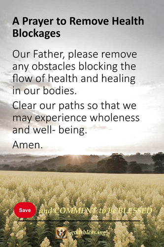 A Prayer to Remove Health Blockages