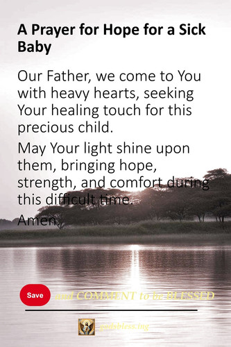 A Prayer for Hope for a Sick Baby