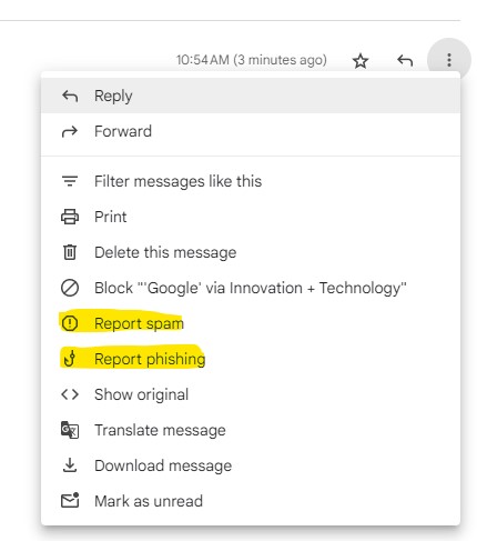 Reporting phishing emails in GMAIL.jpg