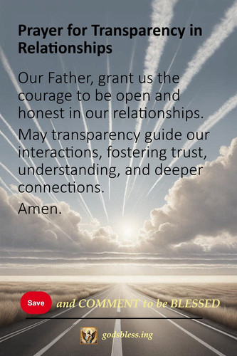 Prayer for Transparency in Relationships