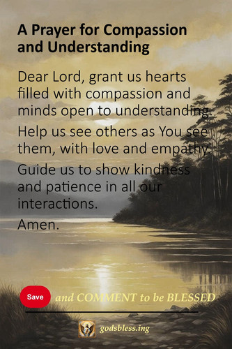 A Prayer for Compassion and Understanding