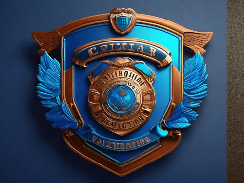 Default high detailed logo crime investigation like a badge fo 0