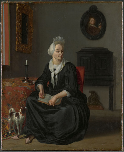 Bakhuysen, Ludolf Anna de Hooghe (1645 1717). Четвертая жена художника, 1708, 39 cm х 35,5 cm, Холст