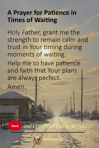 A Prayer for Patience in Times of Waiting