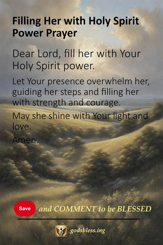 Filling Her with Holy Spirit Power Prayer