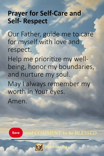 Prayer for Self Care and Self Respect