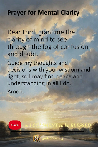 Prayer for Mental Clarity