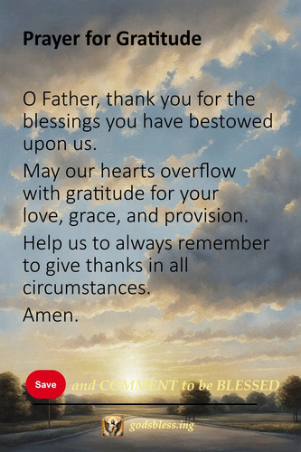 Prayer for Gratitude