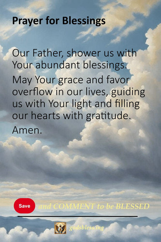 Prayer for Blessings