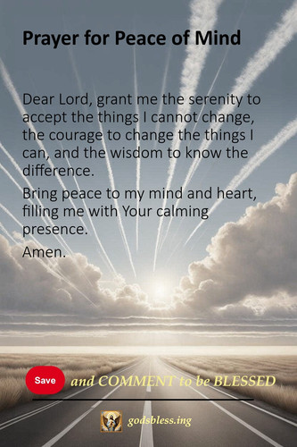 Prayer for Peace of Mind