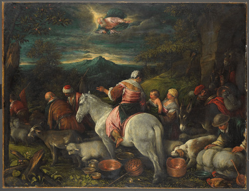 Bassano, Francesco (il Giovane) Авраам оставляет Харан, 1592, 95,5 cm х 125 cm, Холст, масло