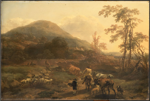 Berchem, Nicolaes Pietersz Три стада, 1656, 44 cm х 66,5 cm, Холст, масло