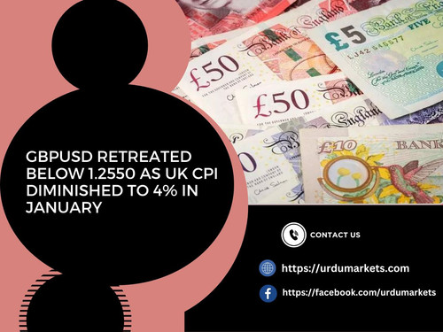 GBPUSD retreated below 1.2550 as UK CPI diminished to 4% in January.jpg