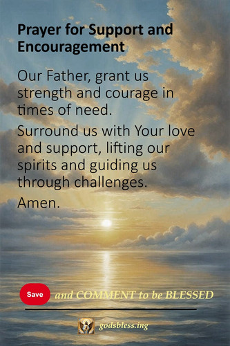 Prayer for Support and Encouragement