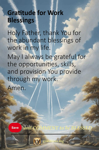 Gratitude for Work Blessings