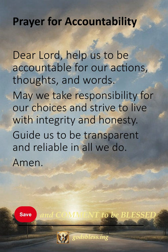 Prayer for Accountability