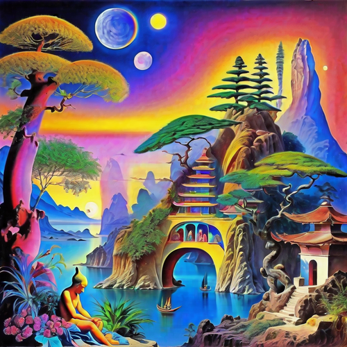 salviaspace ancient grottos moonrise painted by dali and escher zr.png