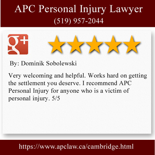 APC Personal Injury Lawyer
19 Thorne Street
Cambridge, Ontario N1R 1S3
(519) 957-2044

https://apclaw.ca/cambridge.html