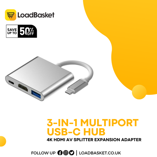 3 in 1 Multiport USB C Hub to 4K USB 3.0 4K HDMI AV Splitter Expansion Adapter.png
