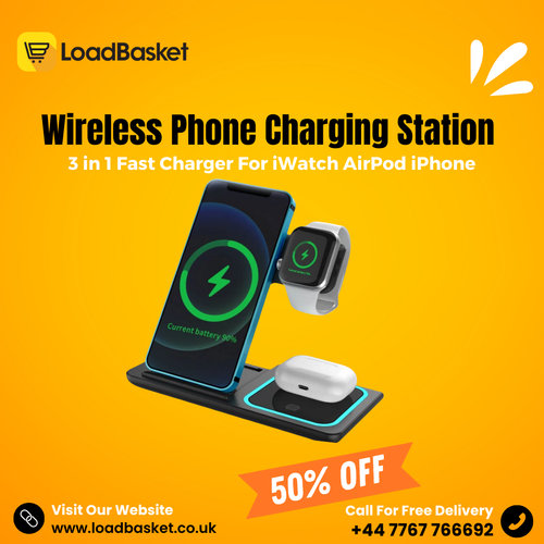 Wireless Phone Charging Station 3 in 1 Fast Charger For iWatch AirPod iPhone Charging Dock Stand.png